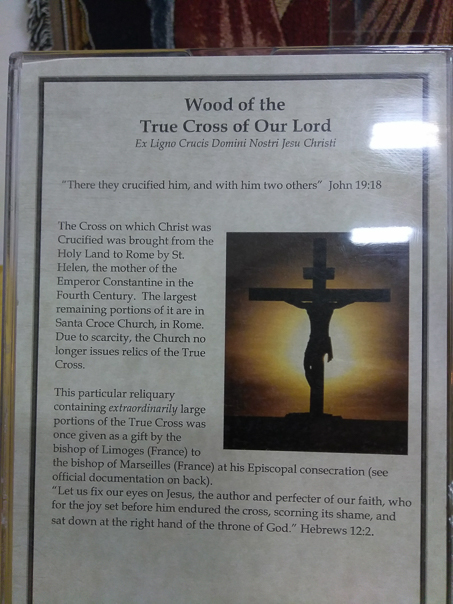 Wood from the True Cross of Our Lord