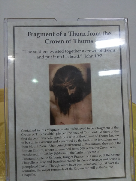Fragment of a Thorn from the Crown of Thorns